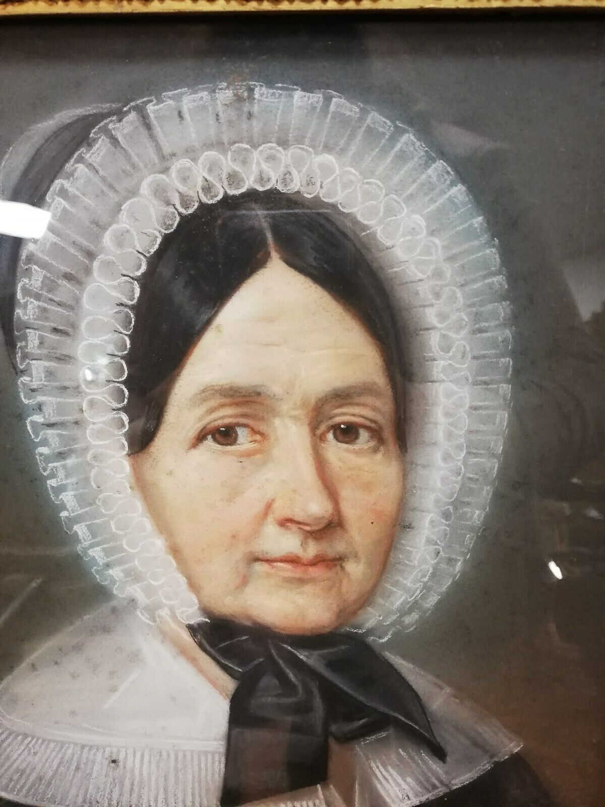 Old portrait pair man & woman