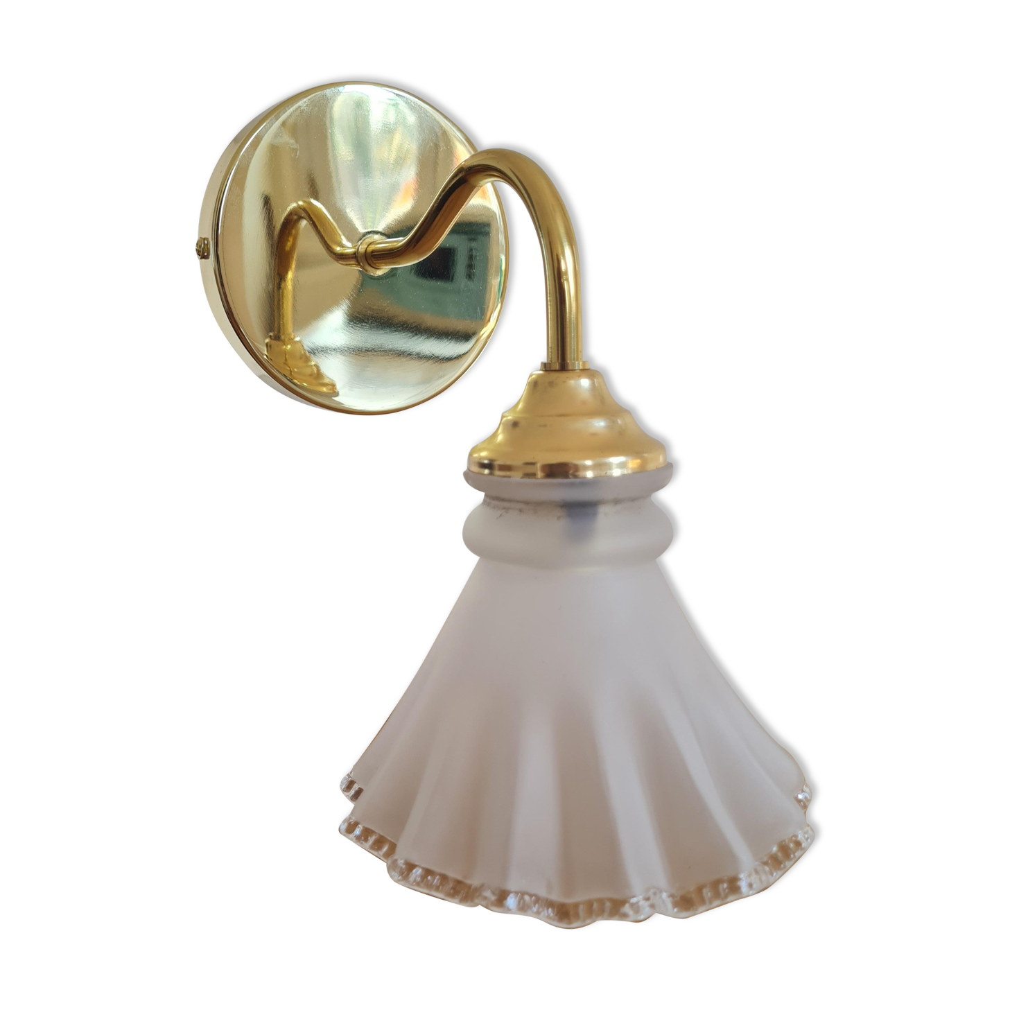 Vintage glass globe wall lamp