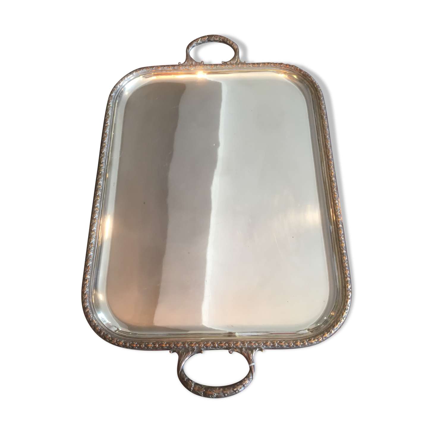 Silver metal tray