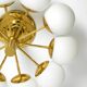 Beautiful 1960s Space Age brass ceiling lamp with 10 glass balls by Kaiser