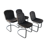 4 chromed chairs Cidue