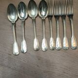 Silvered metal cutlery