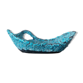 Coupe en faïence turquoise