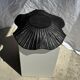 Coupe en teck noircie en forme de feuille ou fleur monoxyle H10 D41