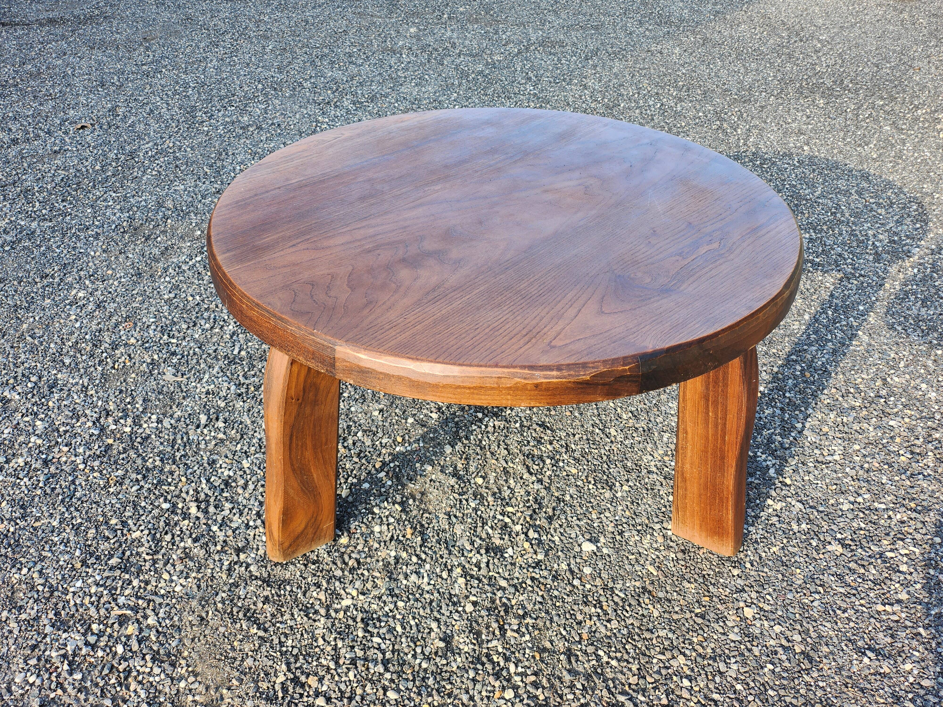 Aranjou Coffee Table, Elm, France, 1970s/80s