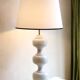 Large antique wooden ball lamps