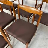 1960s Set of 6 vintage Danish Teak Dining Chairs by H.W. Klein for Bramin
