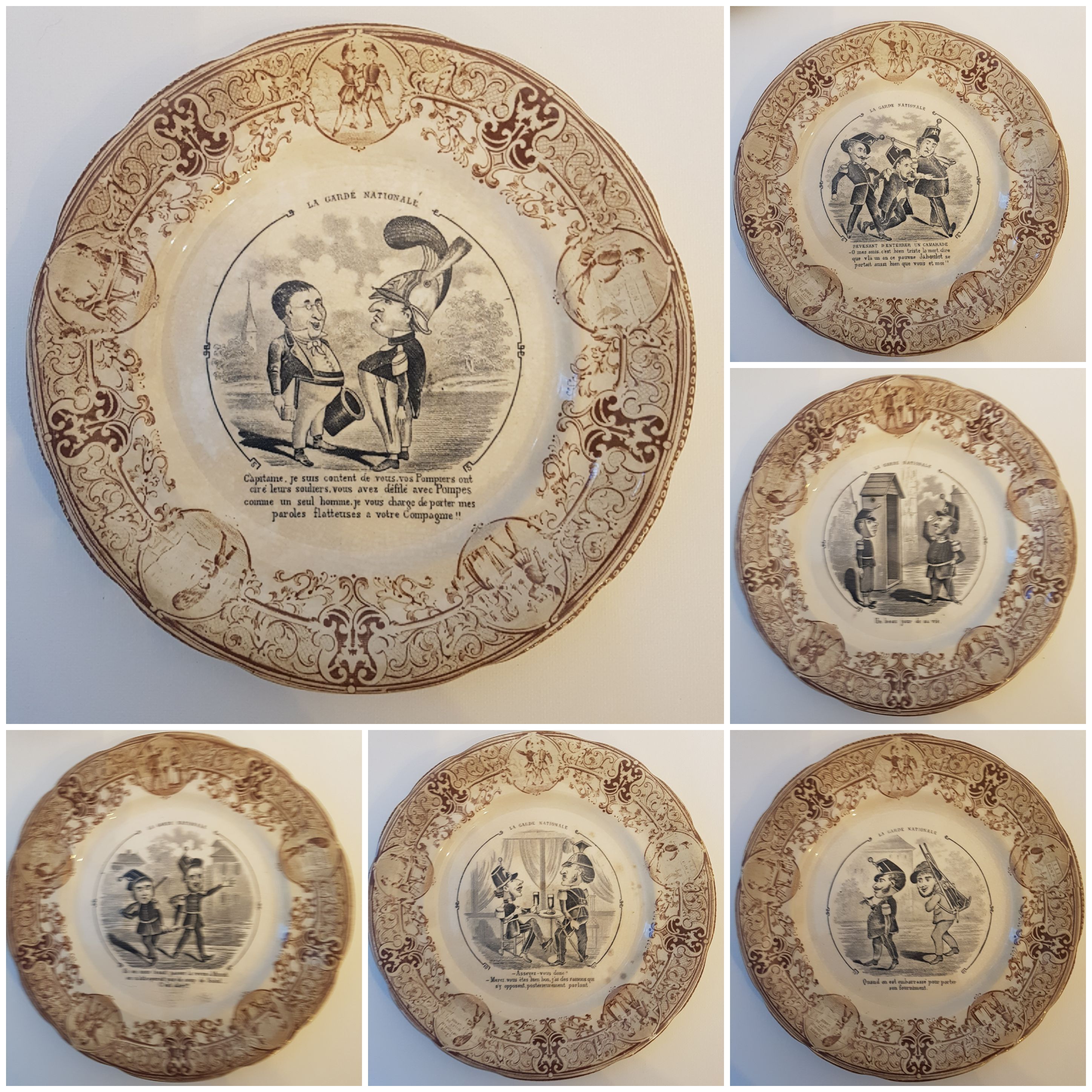 Talking plates with entremets set of 12 pieces