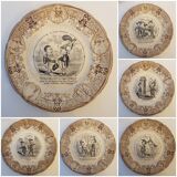 Talking plates with entremets set of 12 pieces