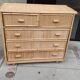 Woven rattan and wicker furniture. Vintage.