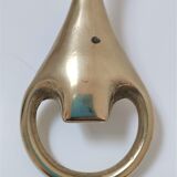 Modernist solid brass bottle opener by Carl Auböck