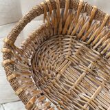 Large rattan and rope basket