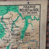 Map France reliefs du sol