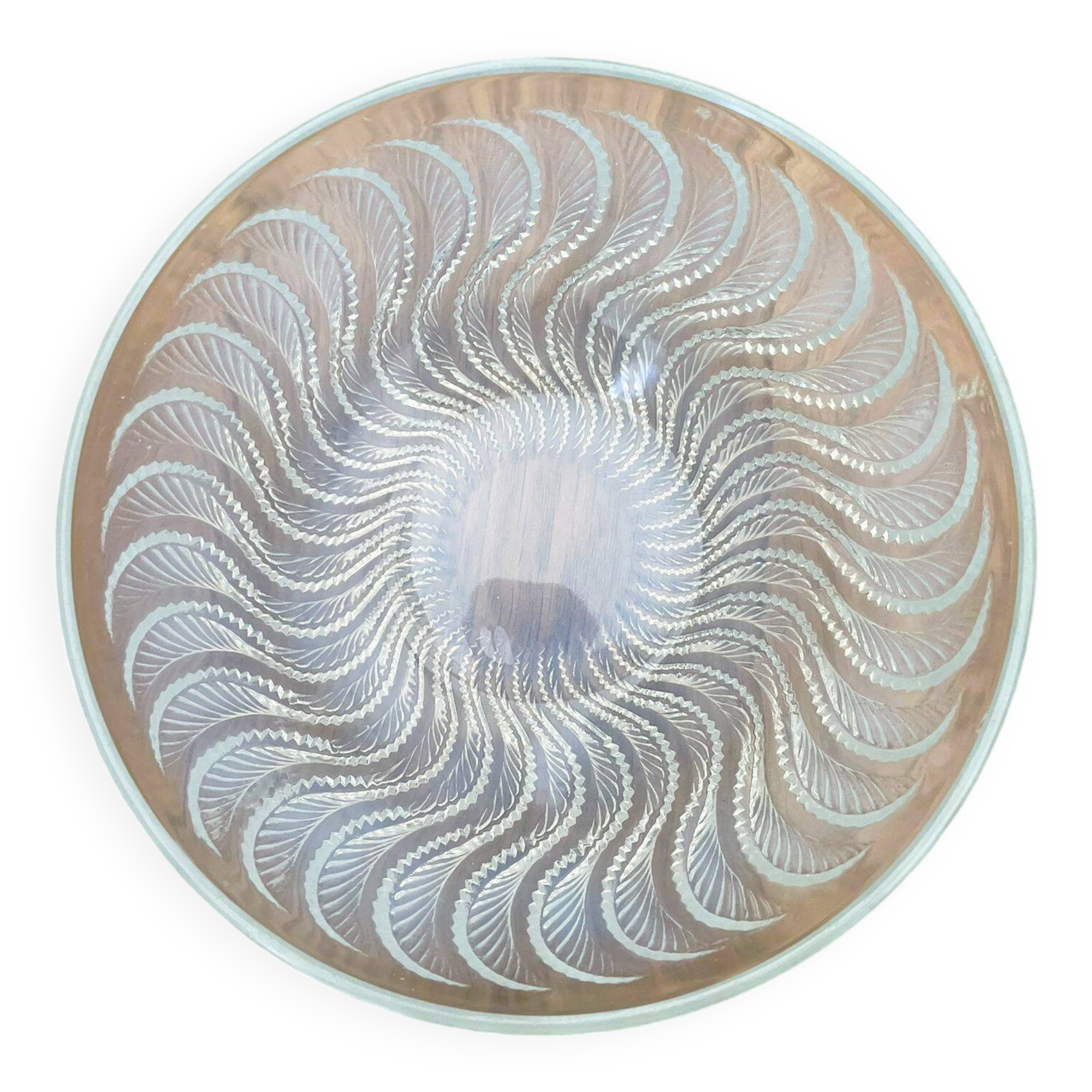 Opalescent glass bowl “Actinia” by René Lalique