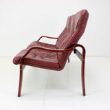 1980 Three-Seater Leather Sofa, Ton Czechoslovakia