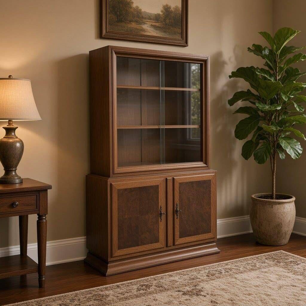 Vintage wooden display cabinet/shelf/wardrobe