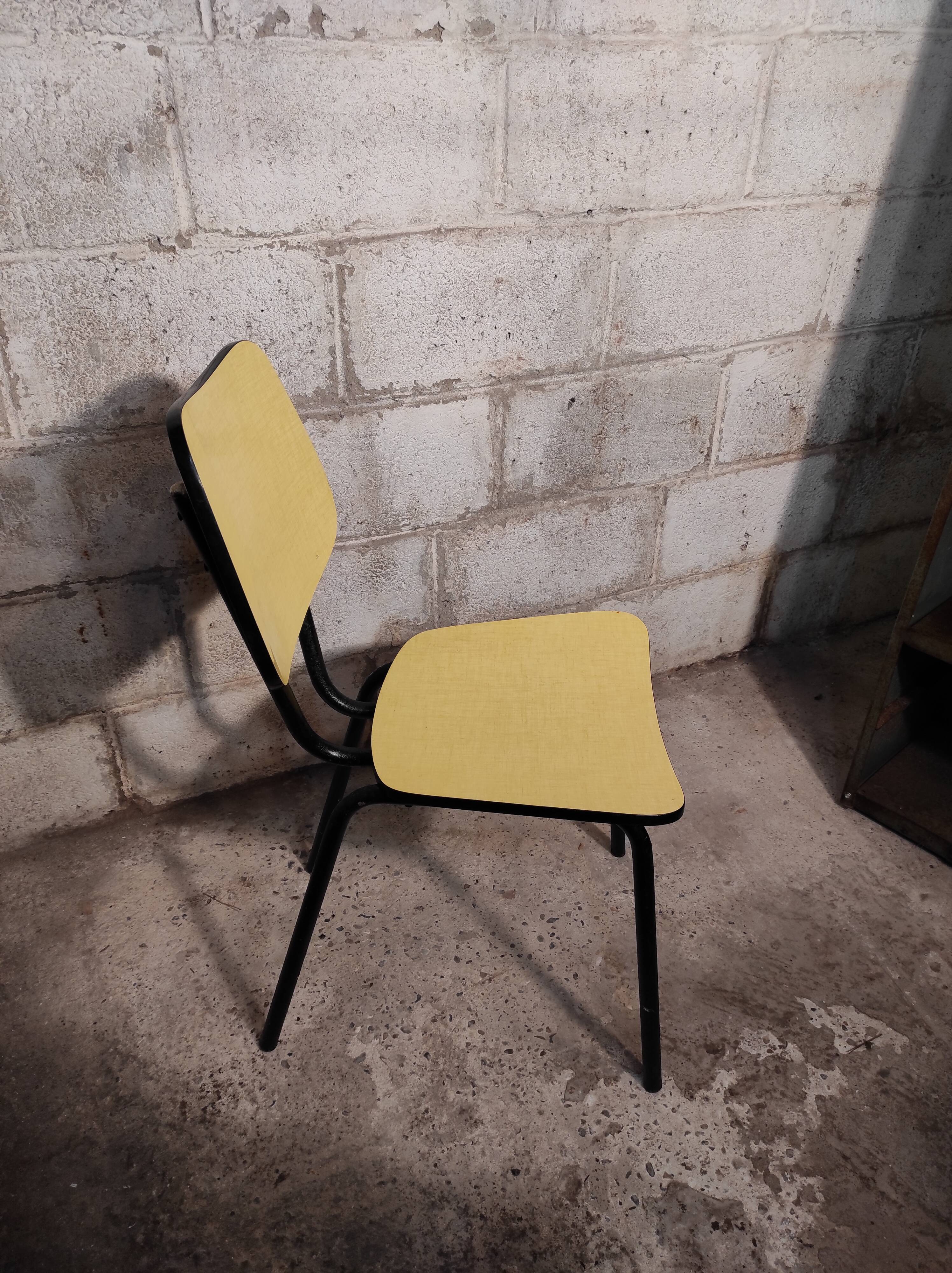 Yellow formica chair 1960