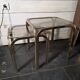 1970s golden metal nesting table