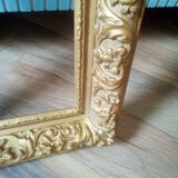 Cadre xixème doré à clef feuillure 62x29cm barbizon
