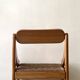 Chaise scandinave vintage en orme et corde tressée, design 1950