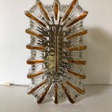 Lot 3 glass brick sconces 1960