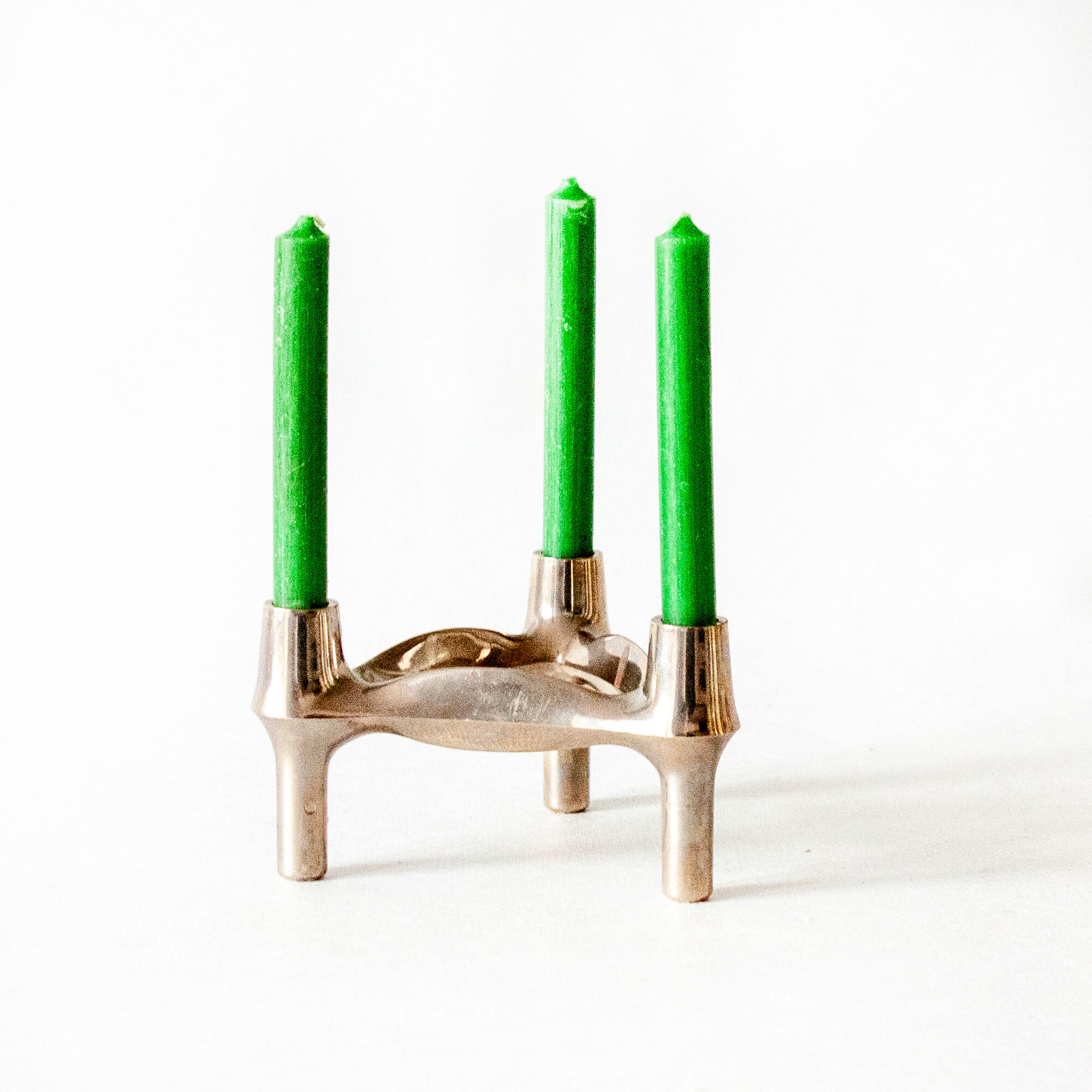BMF Combi Leuchter Chrome Mid Century Modern Brutalist Modular Candle Holder