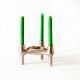BMF Combi Leuchter Chrome Mid Century Modern Brutalist Modular Candle Holder