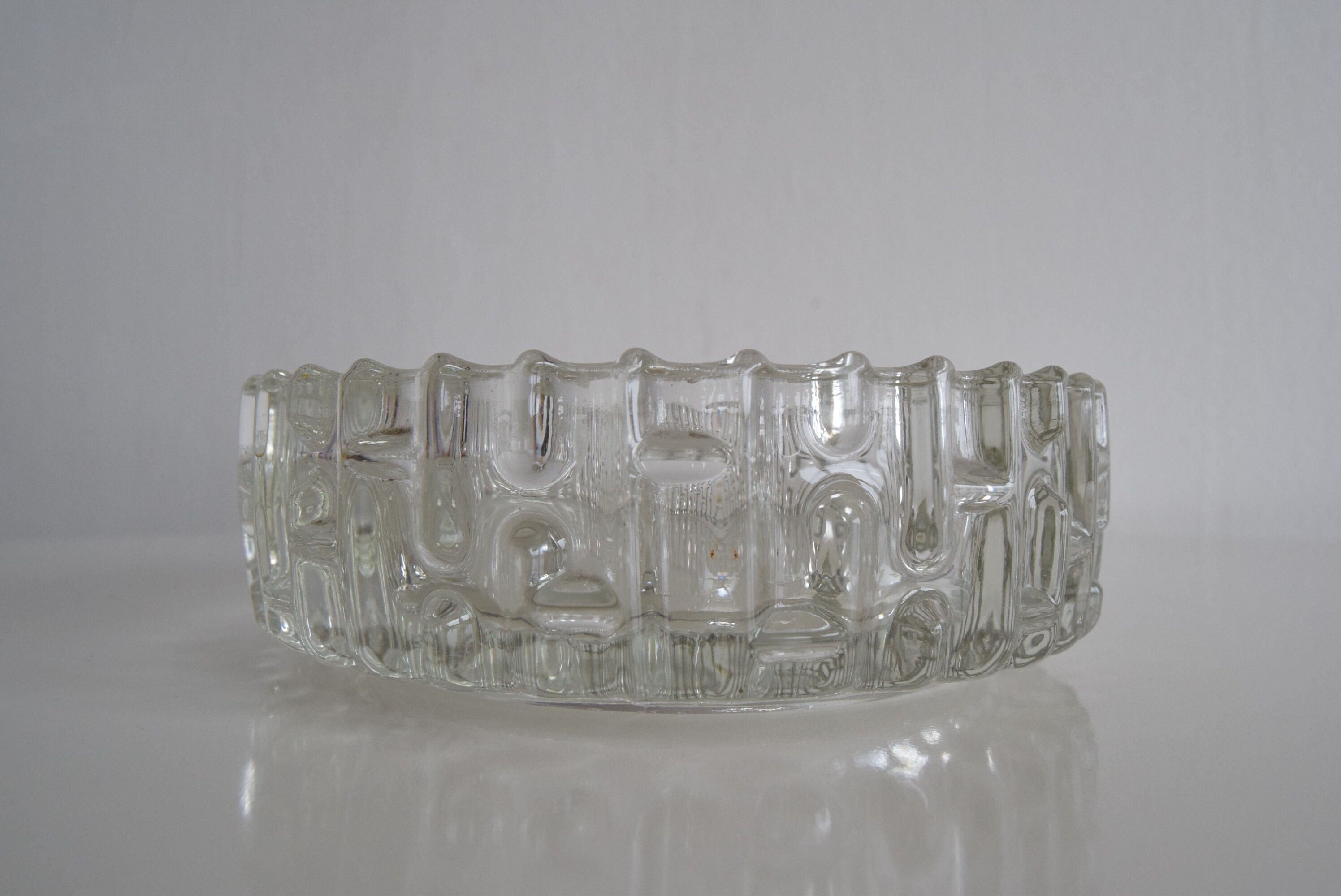 Vintage clear Ashtray-Designed by František Vízner for Hermanova Hut,1960's.
