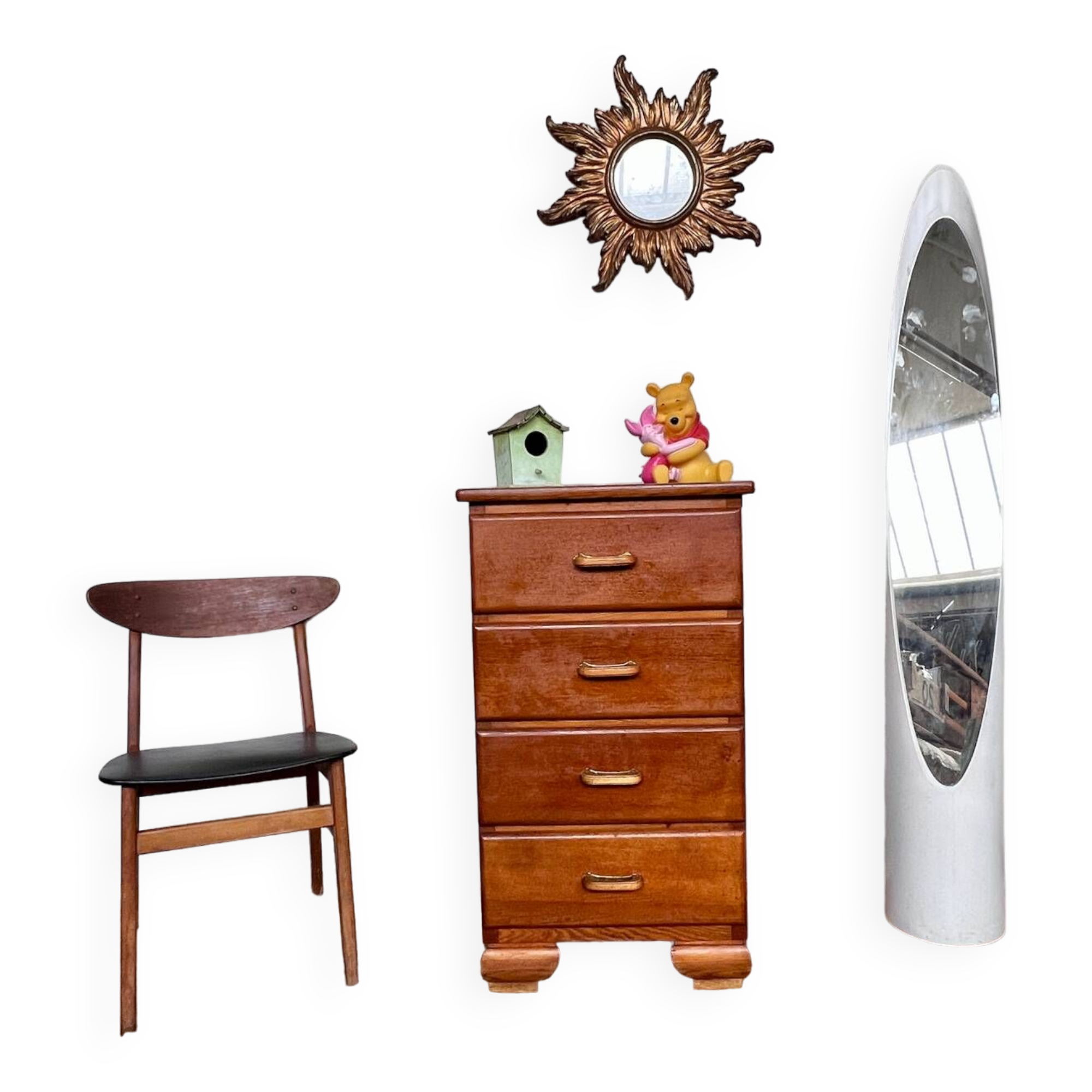 Vintage art deco weekly chest of drawers