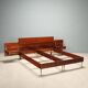 Double bed from the 1960s with bedside tables by Silvio Cavatorta.