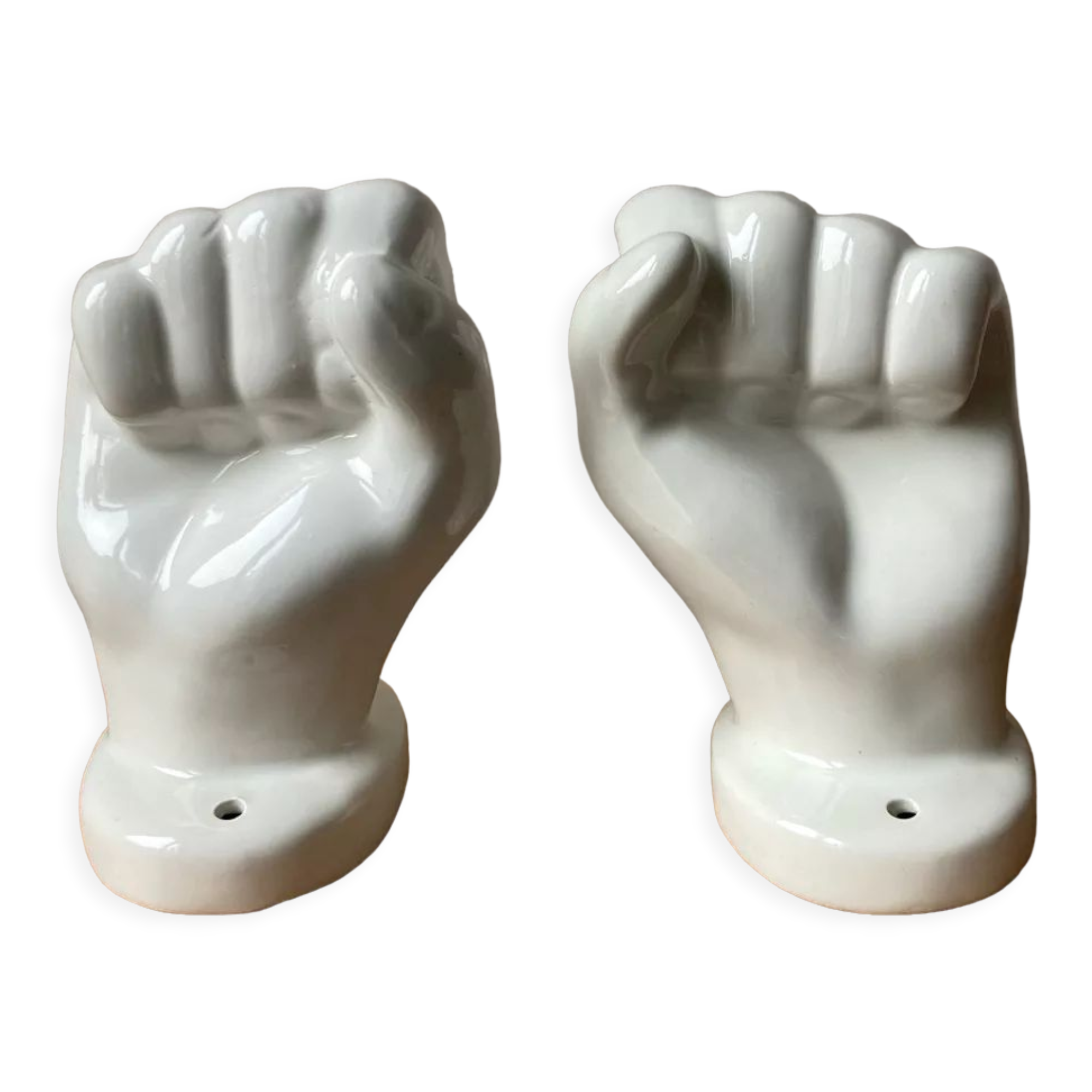 Vintage ceramic hand pair