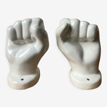 Vintage ceramic hand pair