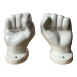 Vintage ceramic hand pair