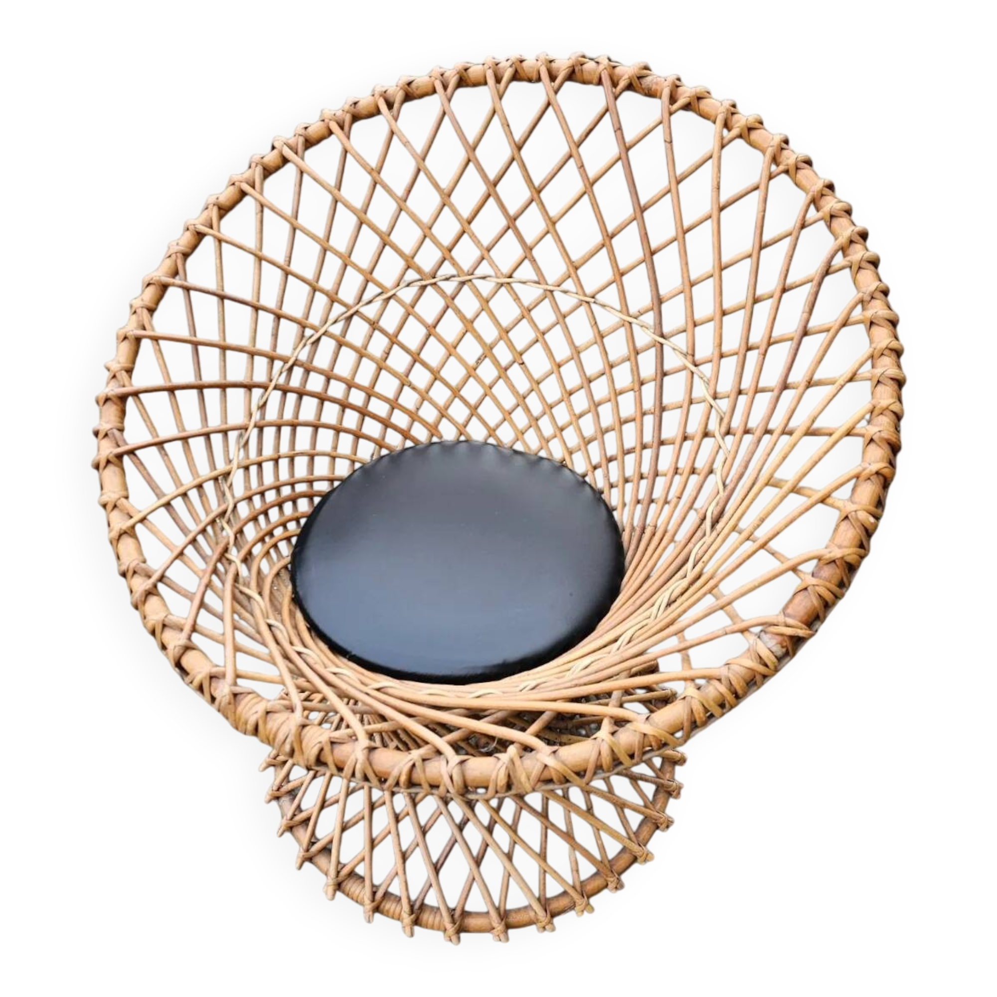 Fauteuil en rotin circulaire Rohé Noordwolde