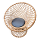 Fauteuil en rotin circulaire Rohé Noordwolde