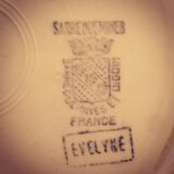 Plat rond Sarreguemines  service Evelyne