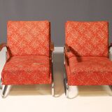 Functionalist Upholstered Armchair by Mücke-Melder | 1930s, Czechoslovakia