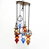 Colorful glass chandelier by Nanny Still for Massive