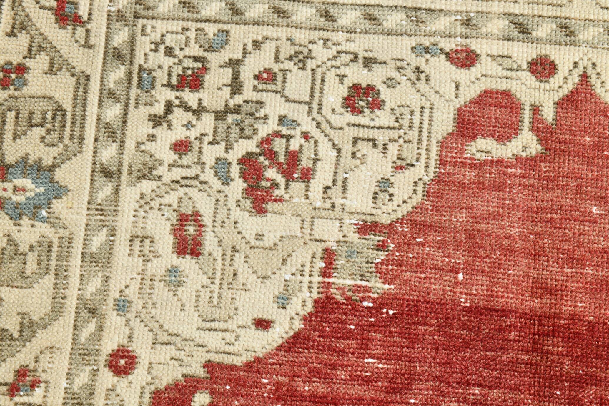 Red & Beige Oriental Vintage Rug 130x257Cm SK 22857