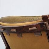 1970s Pair of Bentwood & Buffalo Leather Lounge Chairs by Giske Carlsen for Kleppe, Norway