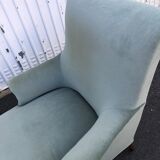 Vintage daybed in gray green velvet