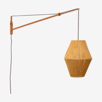 Oak wall lamp by A. Bank Jensen & Kjeld Iversen for Louis Poulsen 50’s