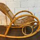 Vintage 1960s rattan rocking chair