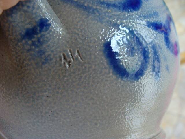 Betschdorf Alsace stoneware pitcher