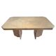 Engraved brass dining table attributed to Georges Mathias, 1975