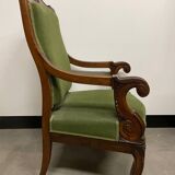 Pair of Napoleon III armchairs in mahogany