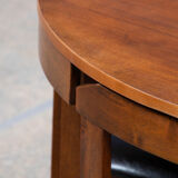 Table set and built-in chairs (x4) Vintage Scandinavian 1960