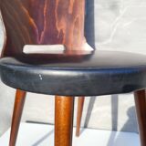 Pair of Dove chairs • Baumann • Black faux leather