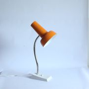 Lampe de bureau en métal orange par Sis Leuchten, Allemagne 1960