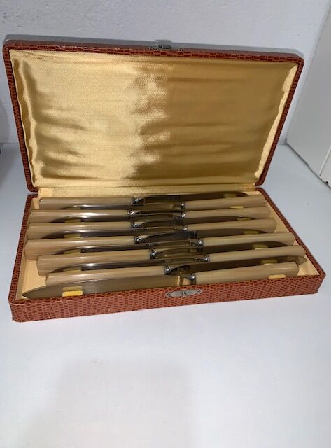 Box of 12 stainless steel table knives